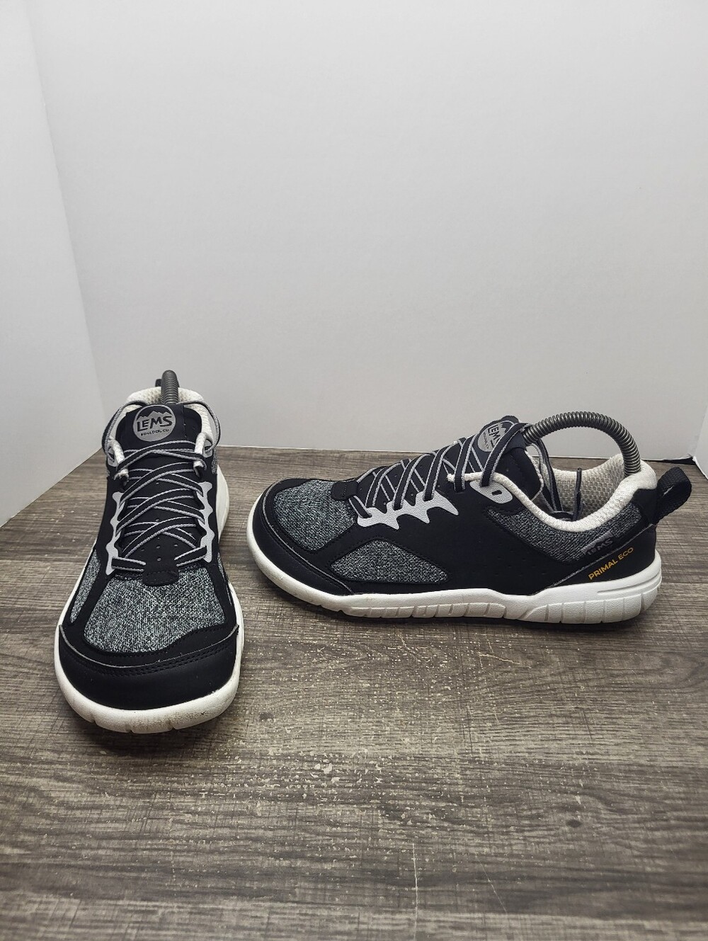 Lems Primal Eco Men’s Size 7 Women's 8.5 Black White Minimalist Shoes